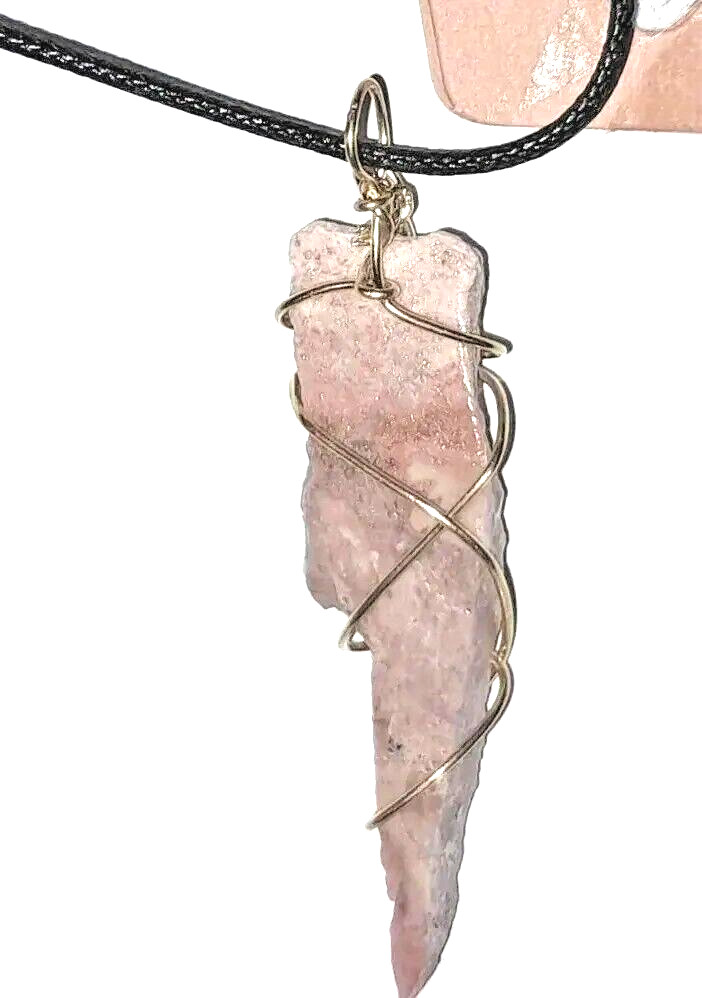 Necklace nature wrapped rock Stone Mens Women Unisex new Jewelry Geology pendant