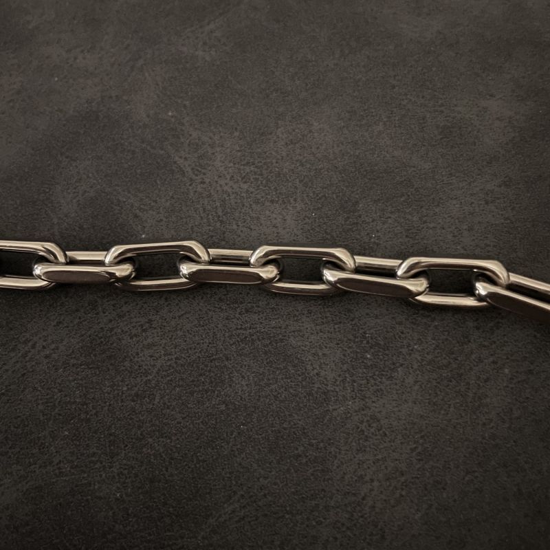 New 8mm Pure Titanium Chain Bracelet Men’s Women Flat O-Chain Anti Allergy Gifts