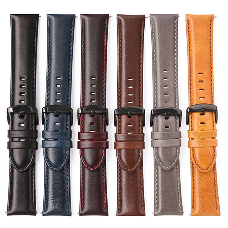 Vintage Genuine Leather Watch Band 18mm 20 22mm 24mm Strap Replacement Bracelet