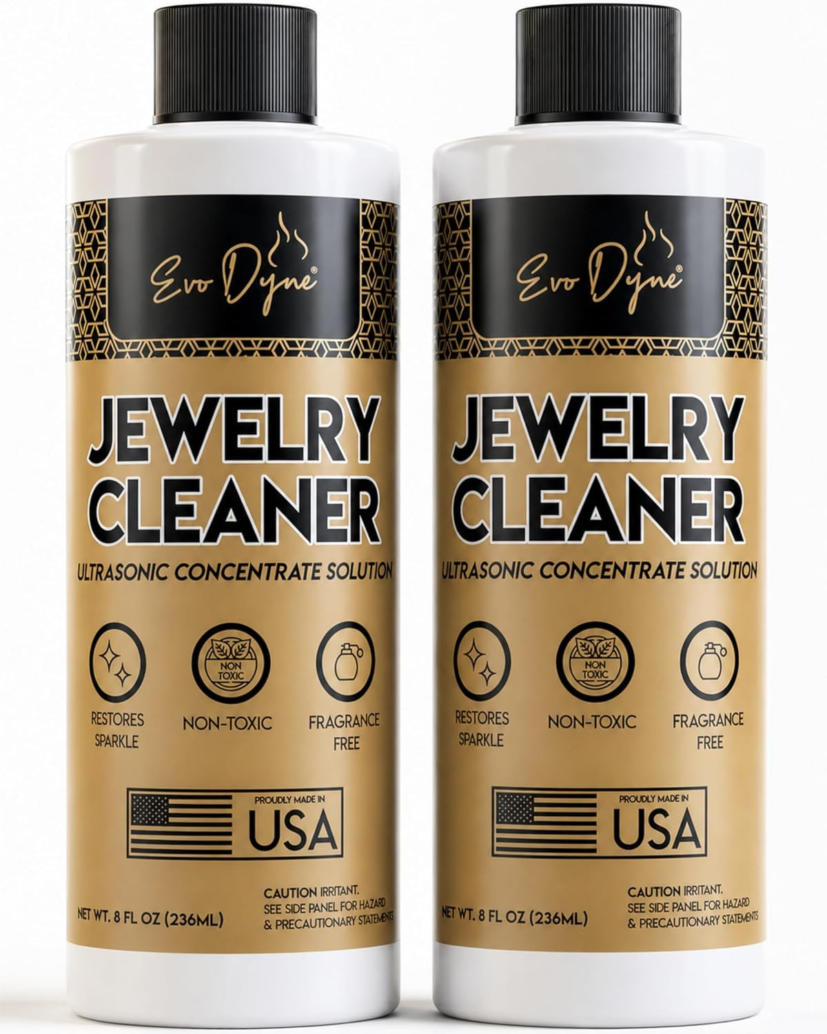 Ultrasonic Jewelry Cleaner Solution (2-Pack) Concentrated Jewelry Cleaner for Di