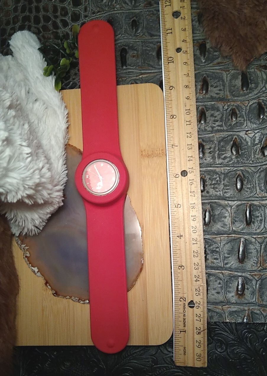 SLAPPIE Original Silicone Slap Watch RED 💫WORKS💫, Pre-owned !