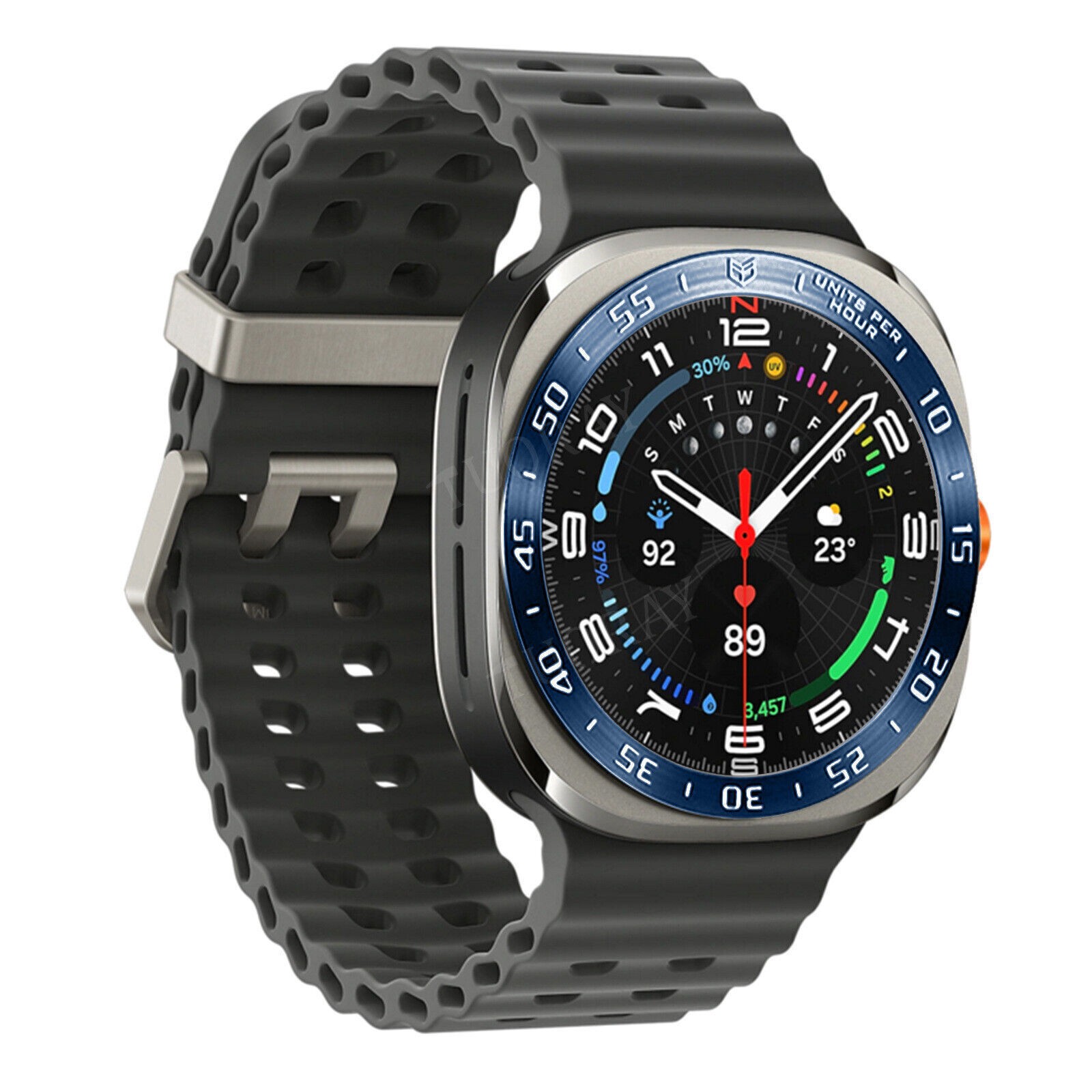 For Samsung Galaxy Watch Ultra 47mm Metal Cover Bezel Ring Frame Protector Case