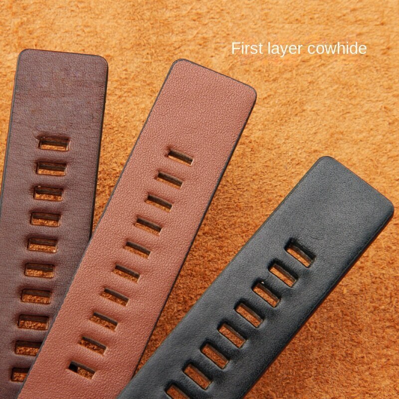 Genuine Cowhide Leather Watch Band Straps Mens 22/24/26/28/30/32/34mm for Diesel