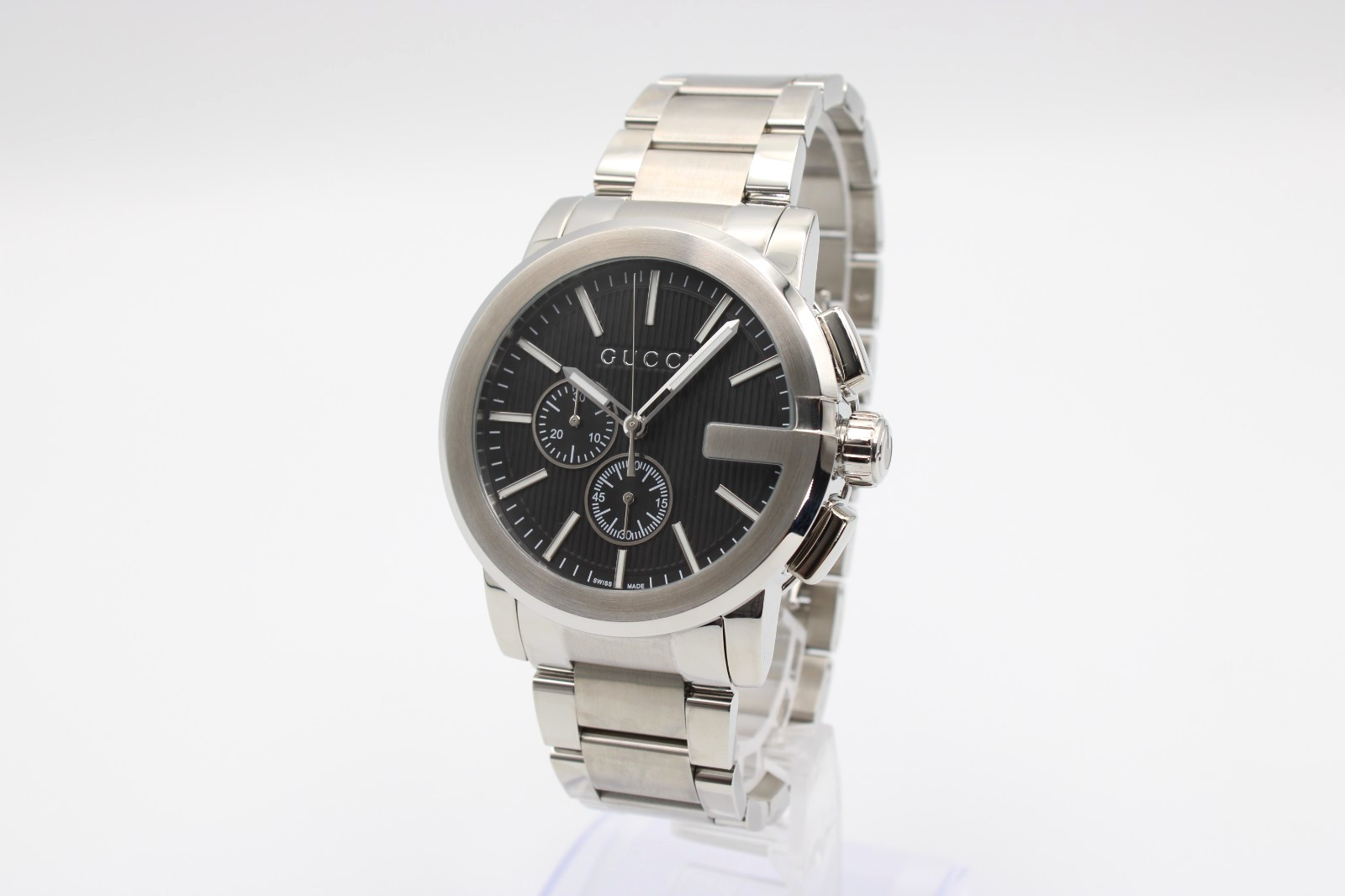 GUCCI G-Chrono YA101204 Stainless Steel Black Dial Men’s Watch 44 mm