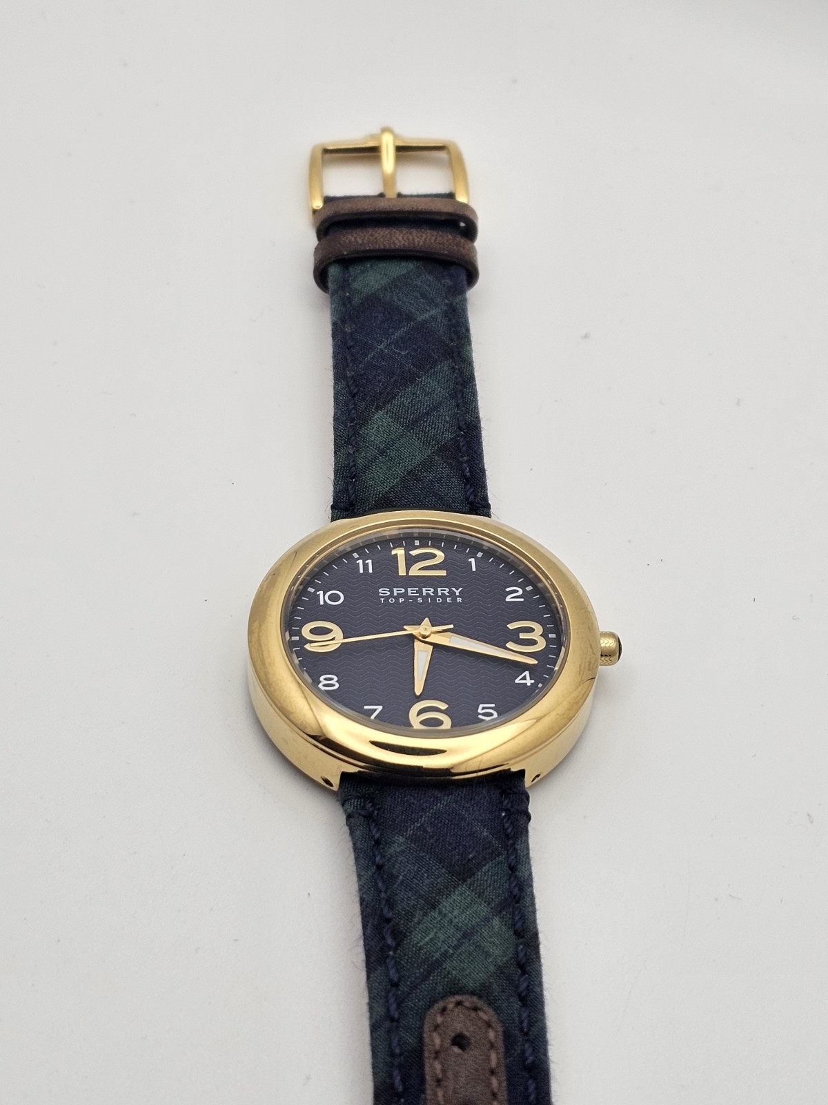 2013 SPERRY TOP-SIDER CLASSIC FLANNEL BLUE/GREEN/GOLD 40MM WOMEN ANALOG WATCH🔥