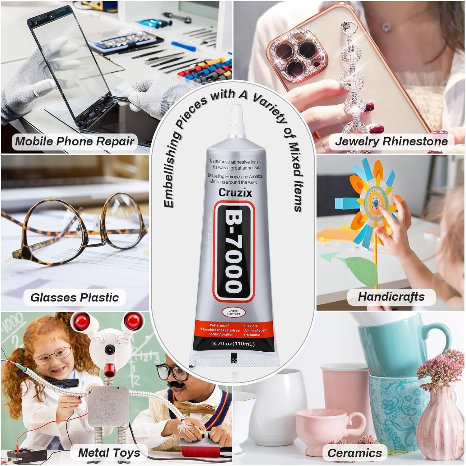 Waterproof B7000 Jewelry Glue – 3.7oz Precision Adhesive for Optimal Bonding