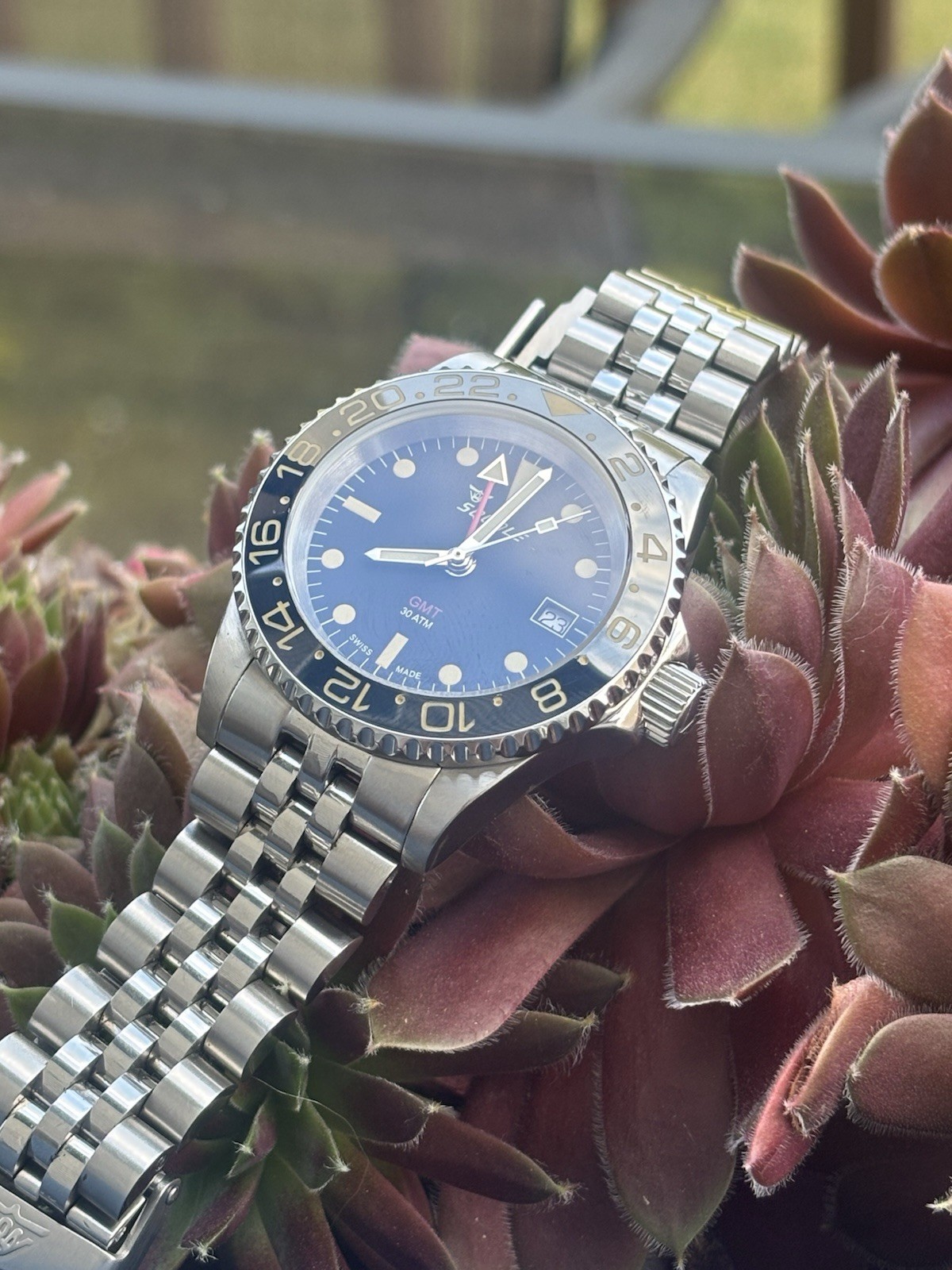 Squale 20 Atmos GMT Tropical, Ceramic Bezel, Black Dial Automatic, 40mm Watch