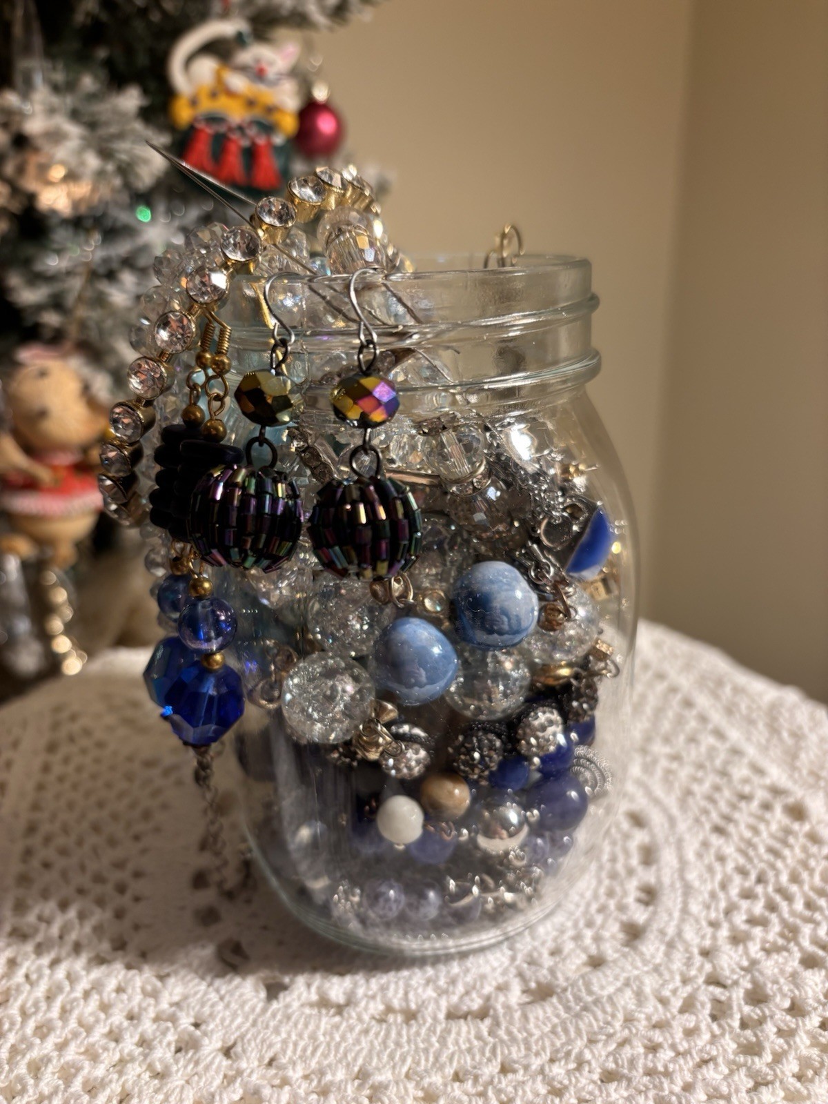 Beautiful Blues Mystery Jar Vintage To New Pieces