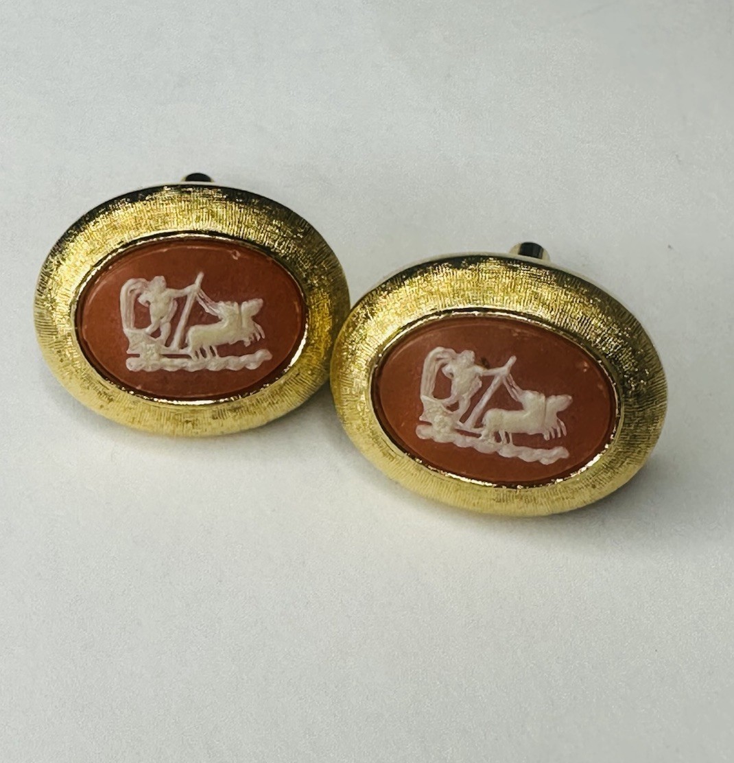 Vintage Hercules ? Mythology Cufflinks Mythical Cameo Destino