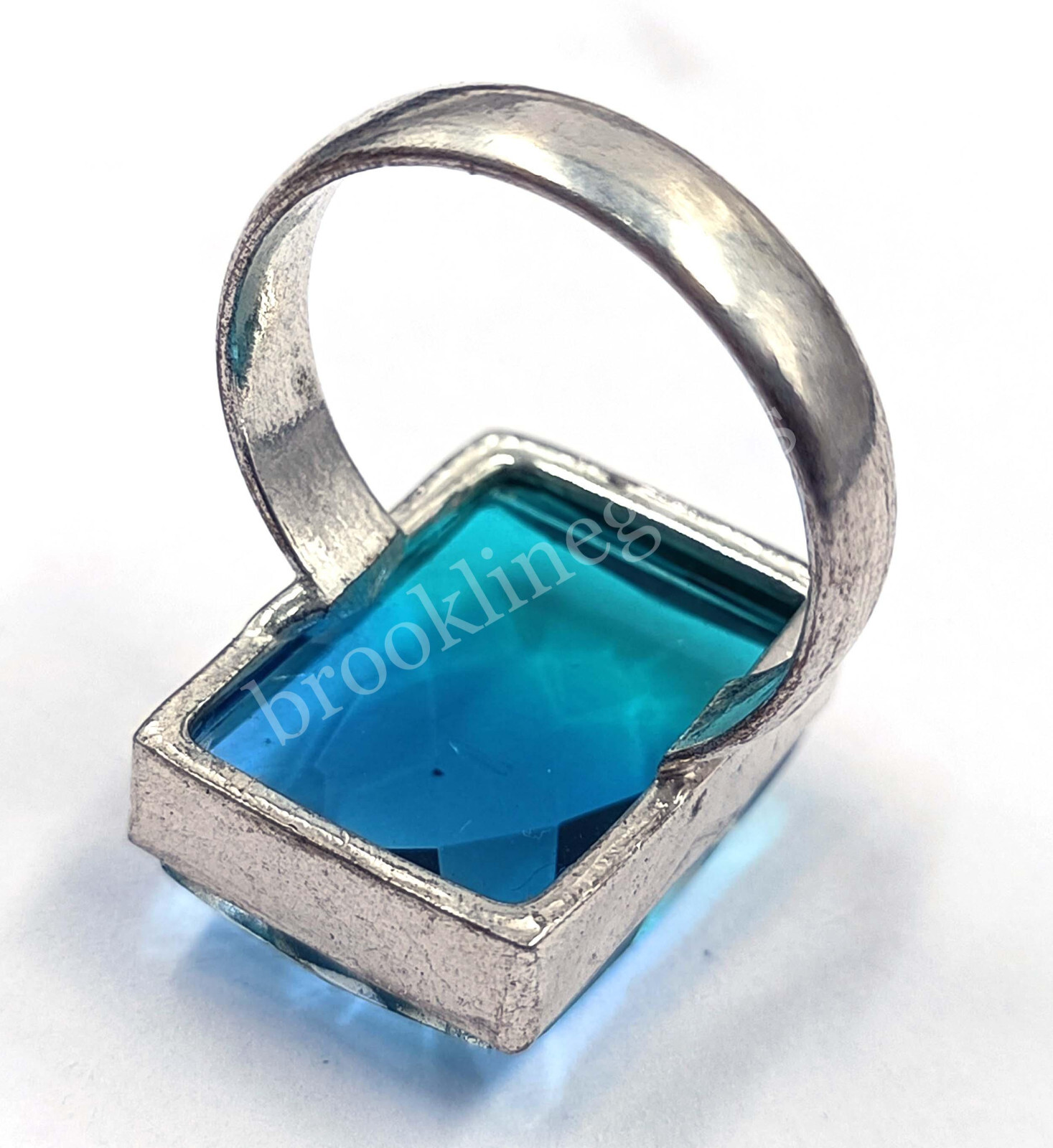 31.45 Ct 8 Size Emerald Cut Ametrine Ring 925 Sterling Silver EGL Gems 5FRU