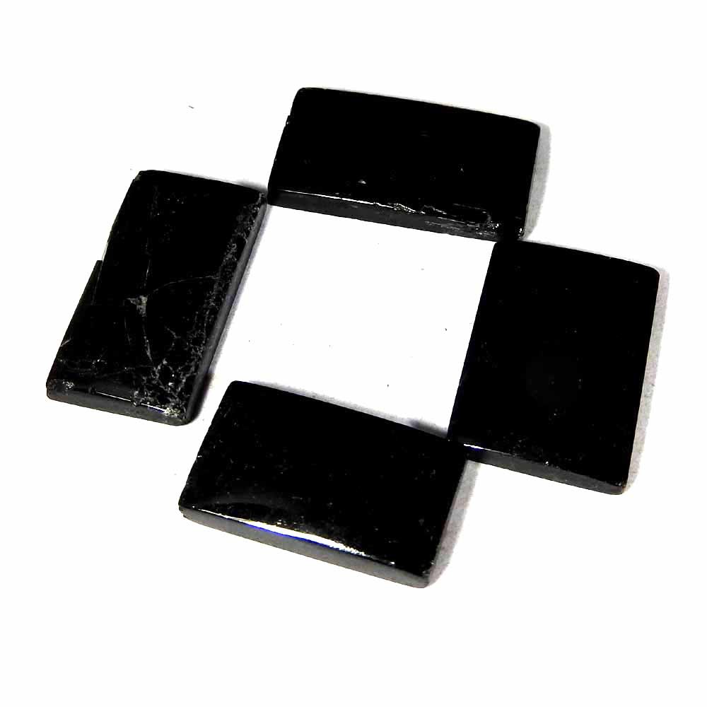 97.70 Ct Natural Black Tourmaline Octagon Cabochon Lot Loose Gemstone