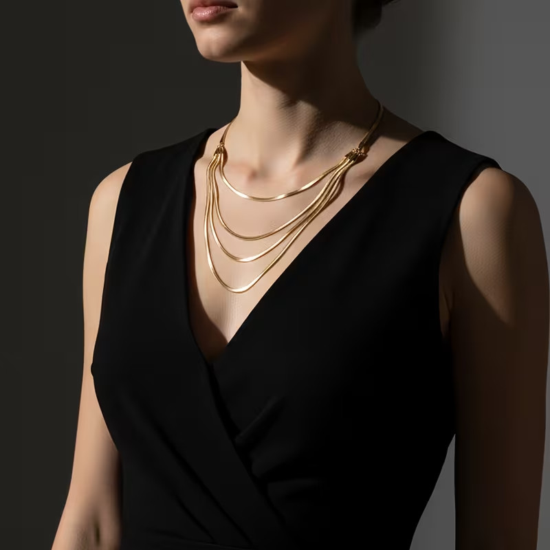 Renaissance Gothic-inspired A Multi-Layered, Unique Chain Necklace 3038
