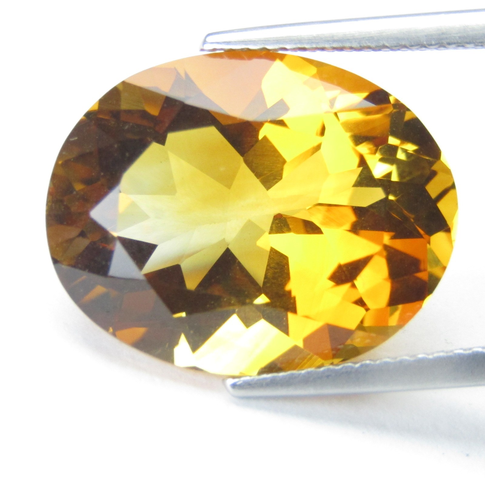 14.60Cts Ravishing Natural Citrine 19x15x9.8mm Oval Cut Loose Brazil Gemstone