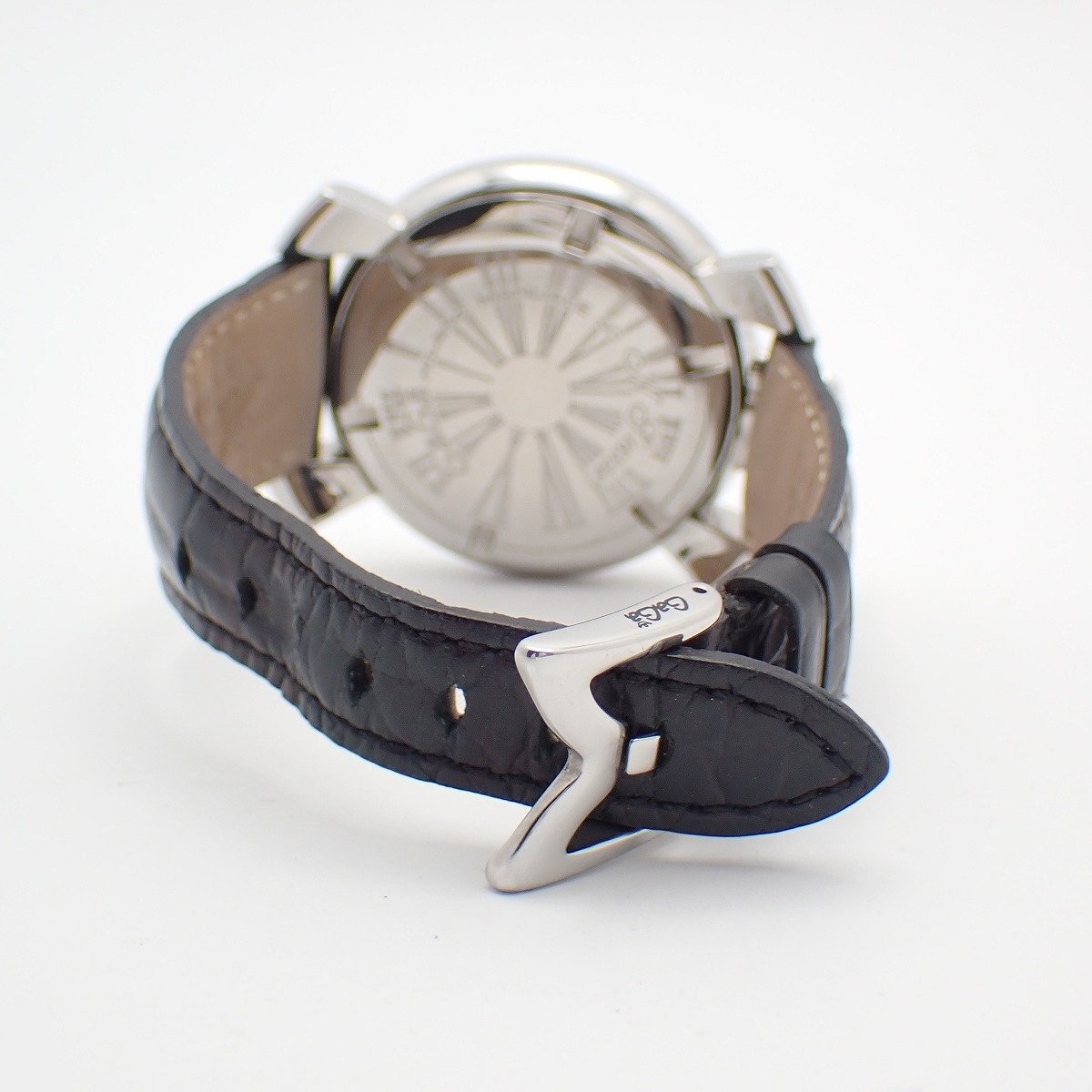 Used GAGA Milano Manuale 40 Quartz Ladies’ Watch Shell Dial Leather Strap 5020 I