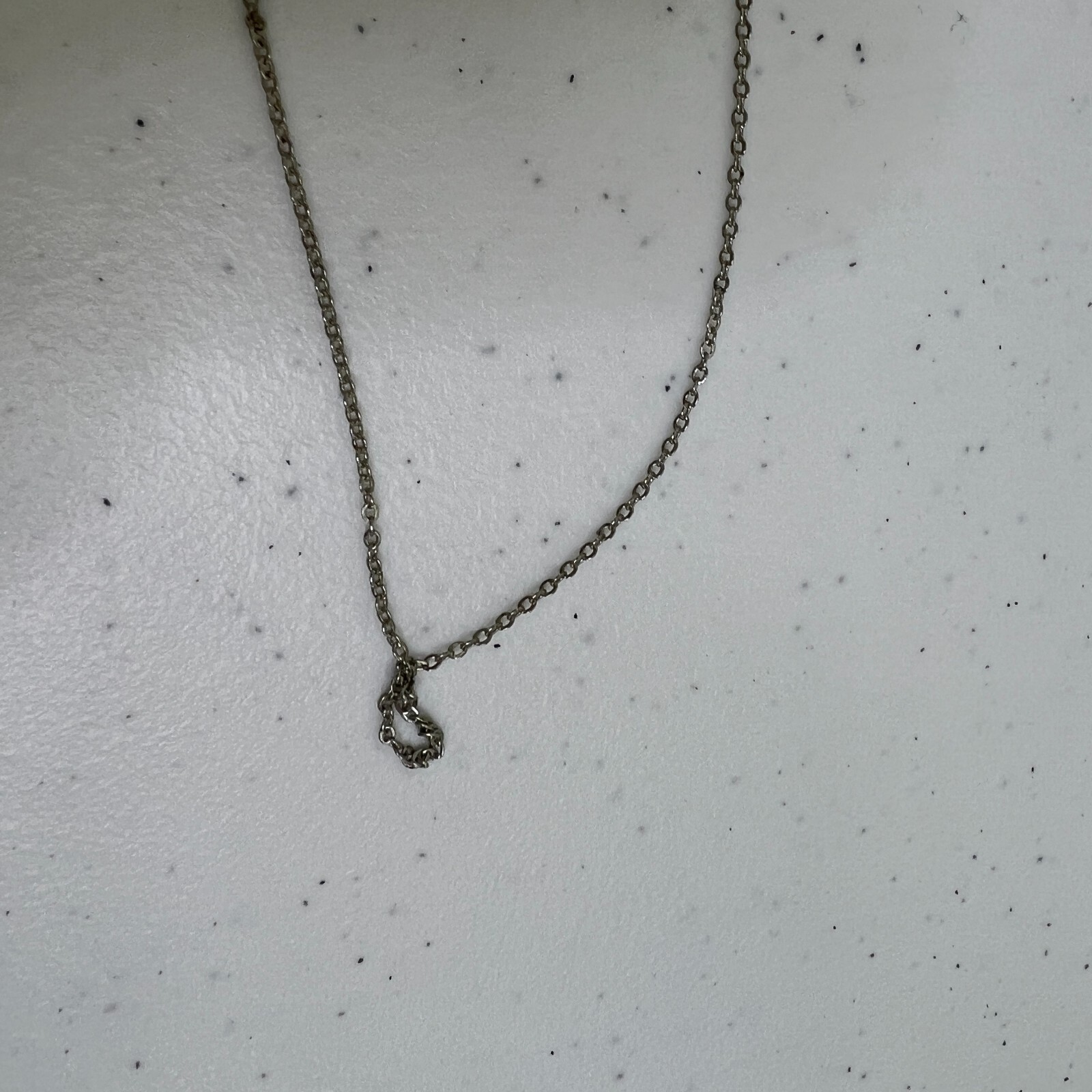 Chain 17 18 Inch Silver Tone Thin Dainty Short Basic Link Everyday