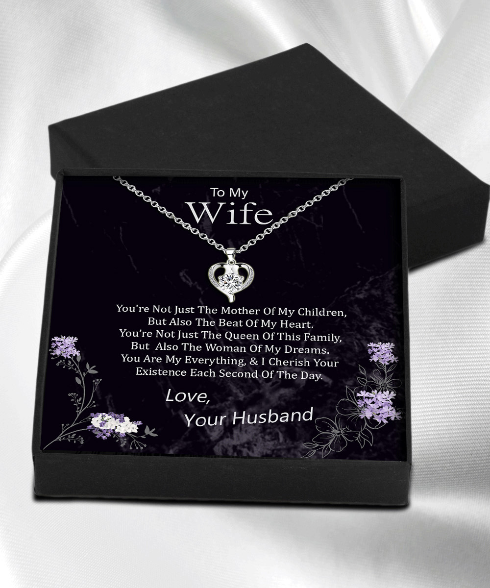 To My Wife Necklace Pendant, Anniversary, Birthday, Valentine, Christmas Gift