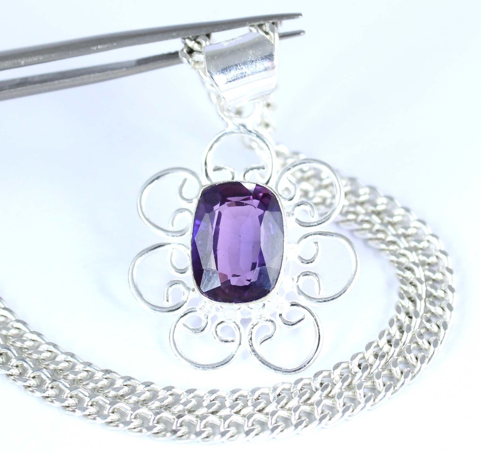 Boysenberry Sapphire 9.85 Ct Natural Cushion Gemstone Men’s Pendant Veterans Day