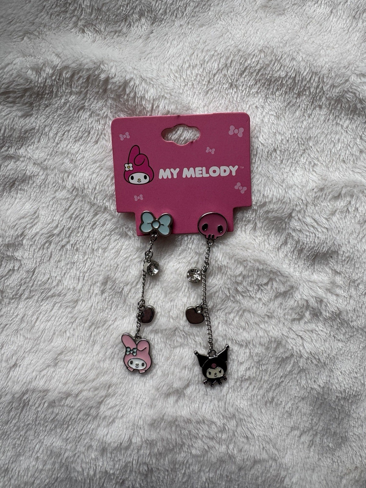 ♡New Kawaii Sanrio My Melody And Kuromi Earrings Shoujo Mezzo Piano