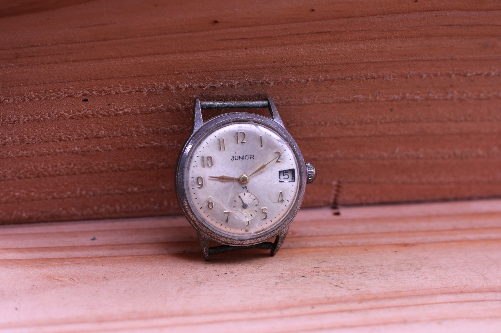 JUNIOR 15 CAL. FE 233-66 VINTAGE MEN’S WRIST WATCH 30mm FOR REPAIR (A4)