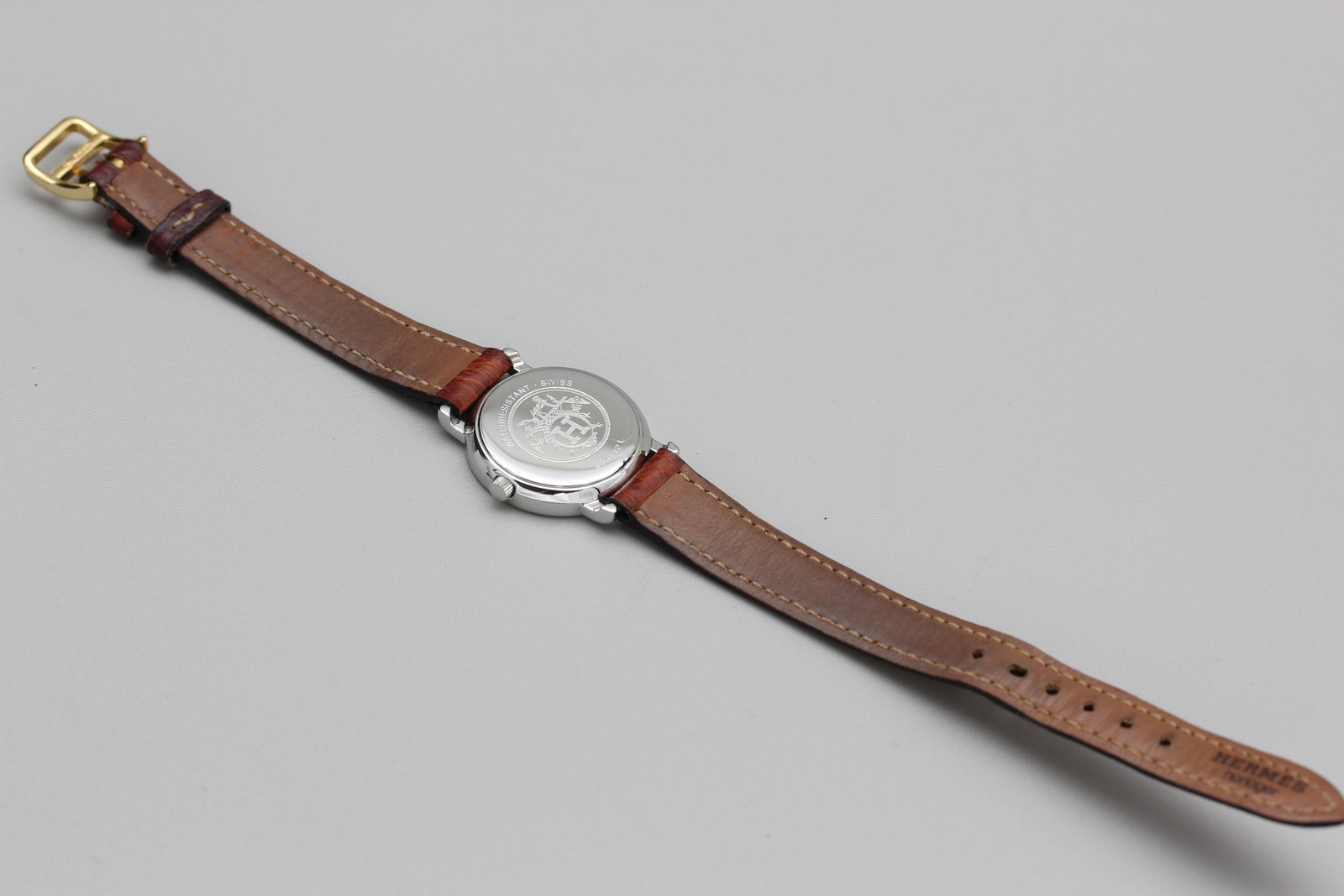 [N MINT w/ Box] Vintage HERMES Serie 24mm Ivory Dial Quartz Women’s Watch JAPAN