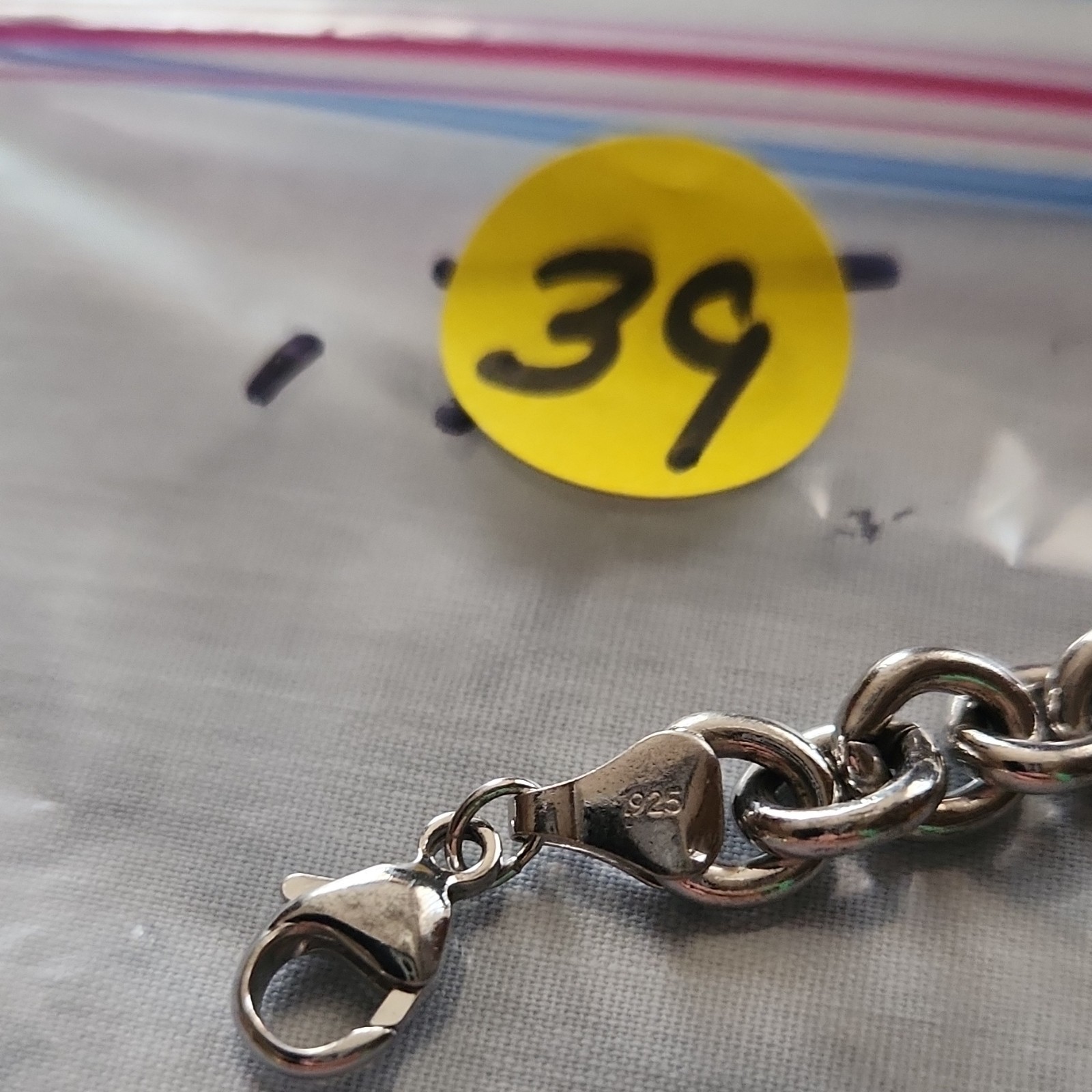 925 Sterling Silver Cable Chain Link Bracelet 7.5″ Lobster Clasp