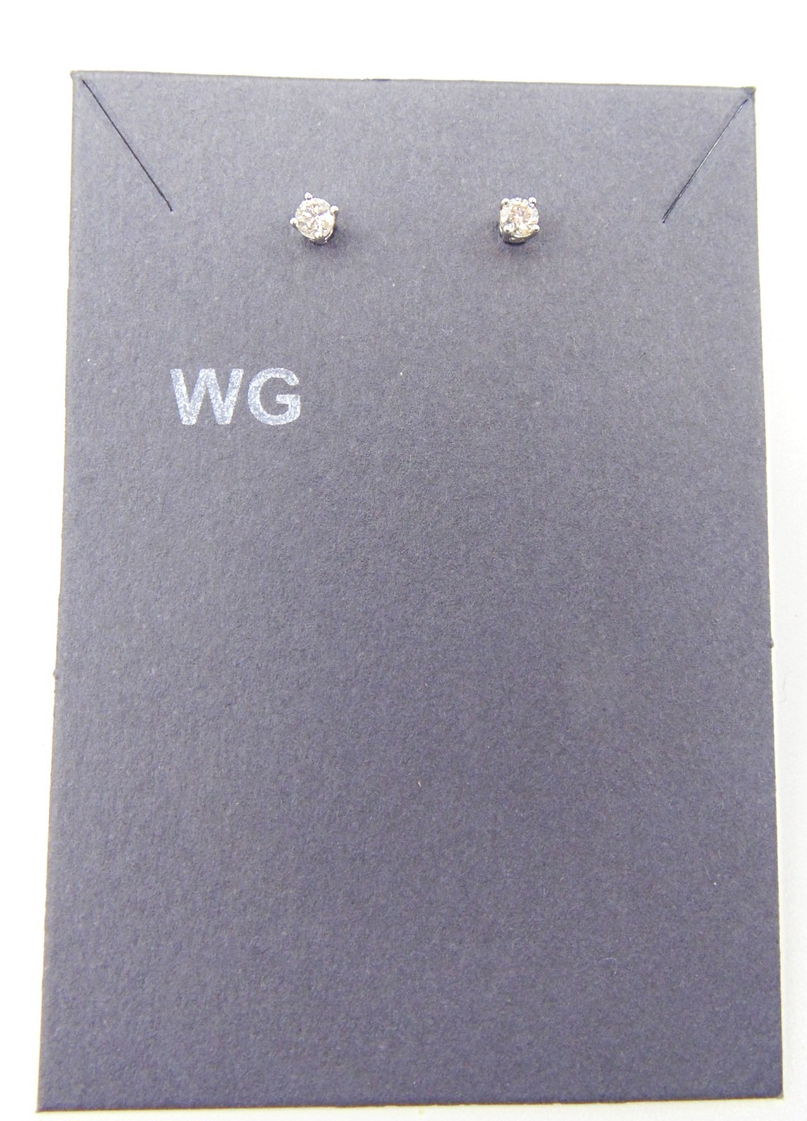 NEW ~ Brilliant Earth .15 CTW Round Diamond Stud Earrings ~ Solid 14k White Gold