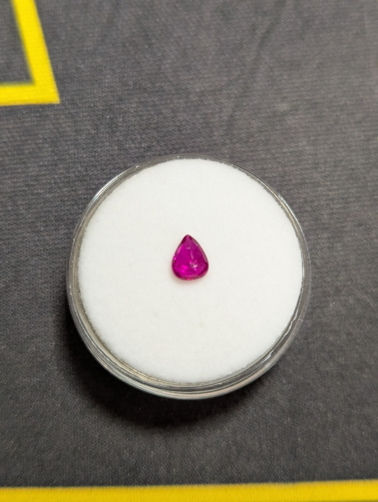 0.37ct 5.3×4.3mm Pear Natural Red Ruby – Unheated, Mozambique Gemstone Loose