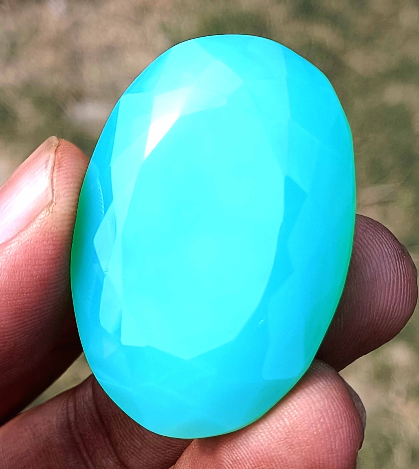 RAREST PIECE GREEN OPAL 168 CT EGL CERTIFIED UNTREATED OVAL CUT LOOSE GEMSTONE