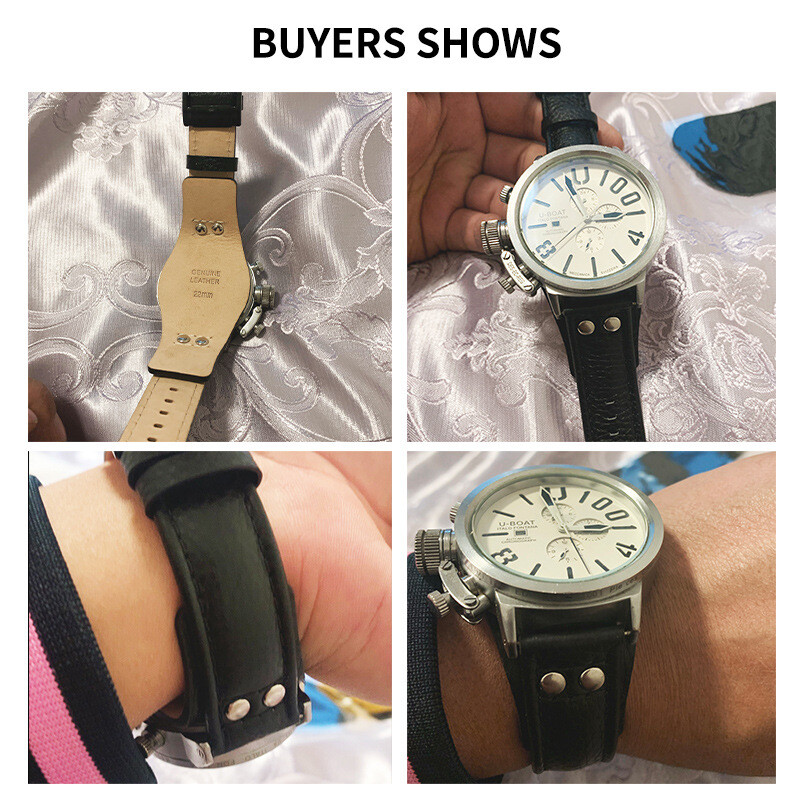 Premium Genuine Cowhide Leather Watch Straps mens Band Business for Fossil 22mm