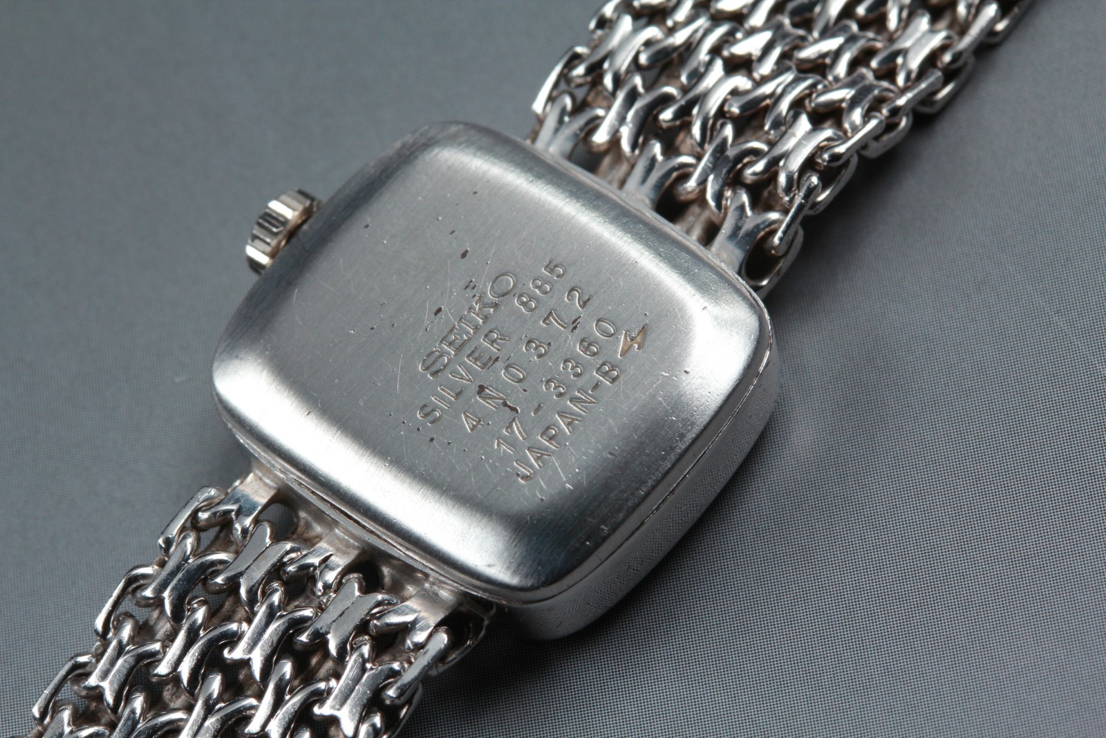 Vintage 1974 N MINT Seiko Bracelet 17-3360 20J Silver 885 Womens Watch JAPAN