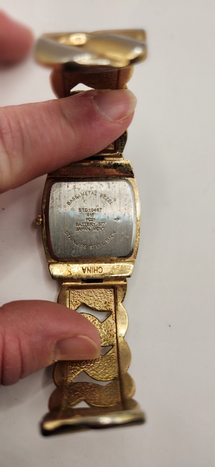 Studio Time STD1046T Bangel Cuff Band Women’s Watch Gold Tone PARTS ONLY