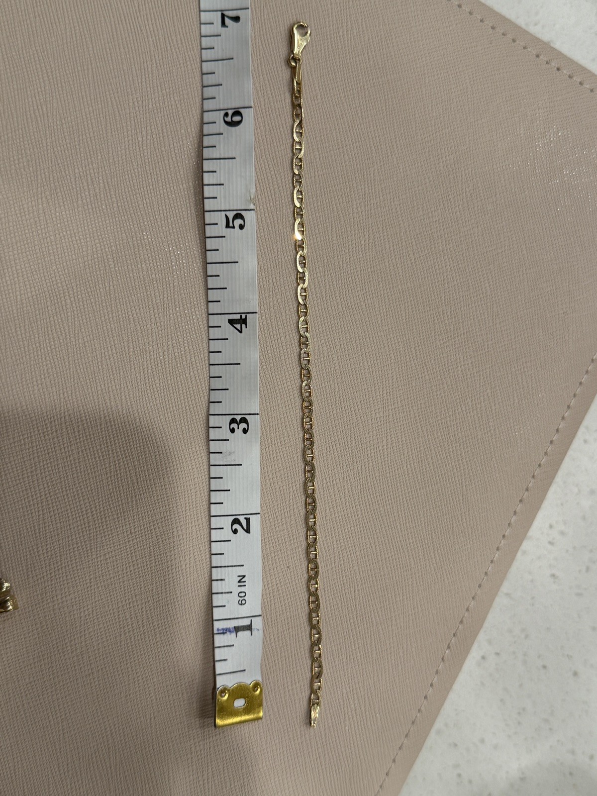 Vintage 14k Yellow Gold Unoaerre Mariner Anchor Link Bracelet (broken clasp)