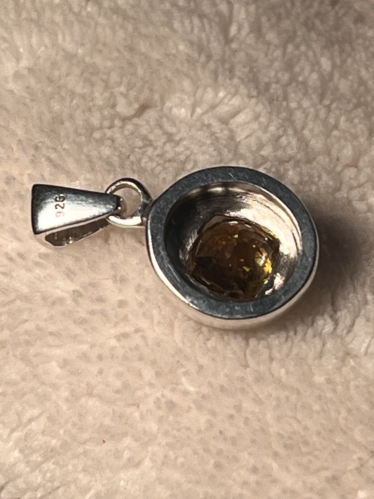 Sphene/Titanite Sterling Silver Pendant-FREE SHIPPING