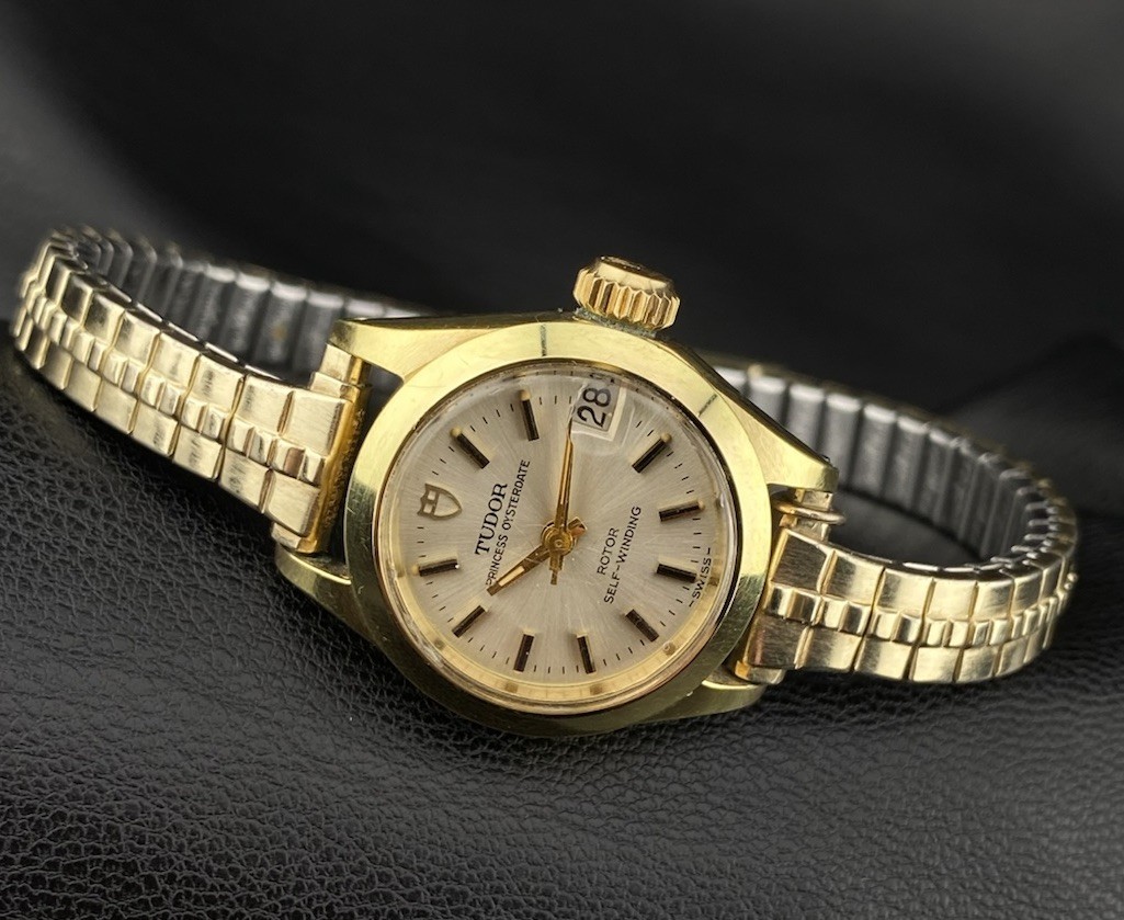 Tudor Princess Oysterdate Dainty Date Dial Gold Plated Aides Watch Self Winding