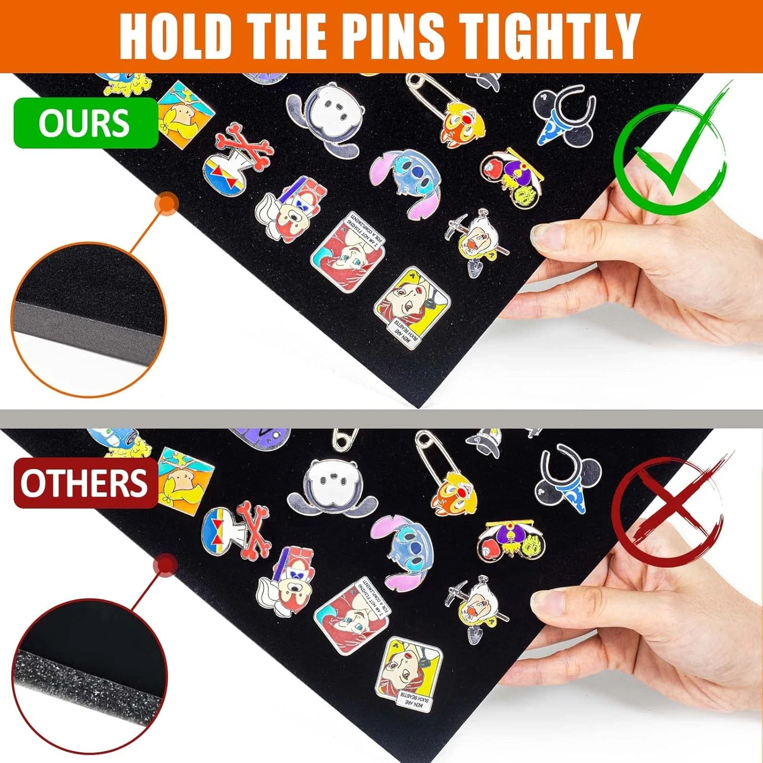 Enamel Pin Display Case, Pin Collection Holder, 14″ X 9″ Shadow Box Frame for Pi