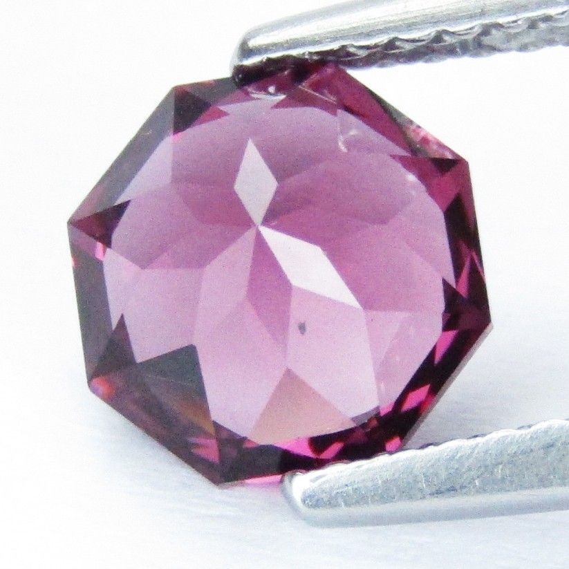 1.88Cts Striking Natural Rhodolite Garnet 7mm Octagonal Cut Tanzania Gemstone