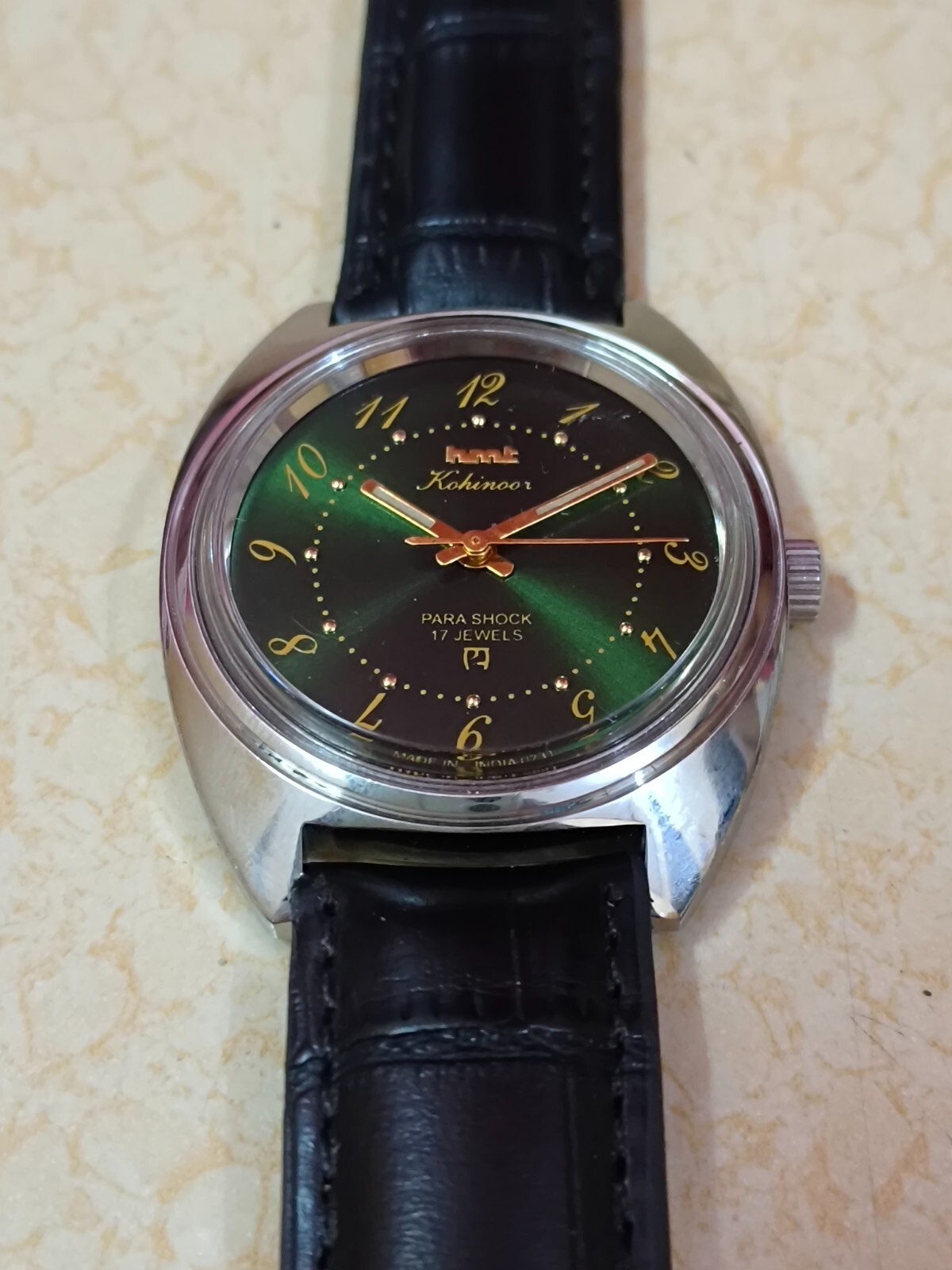 Vintage HMT Kohinoor Green 17 Jewels Mechanical Hand Winding Men’s Wrist Watch