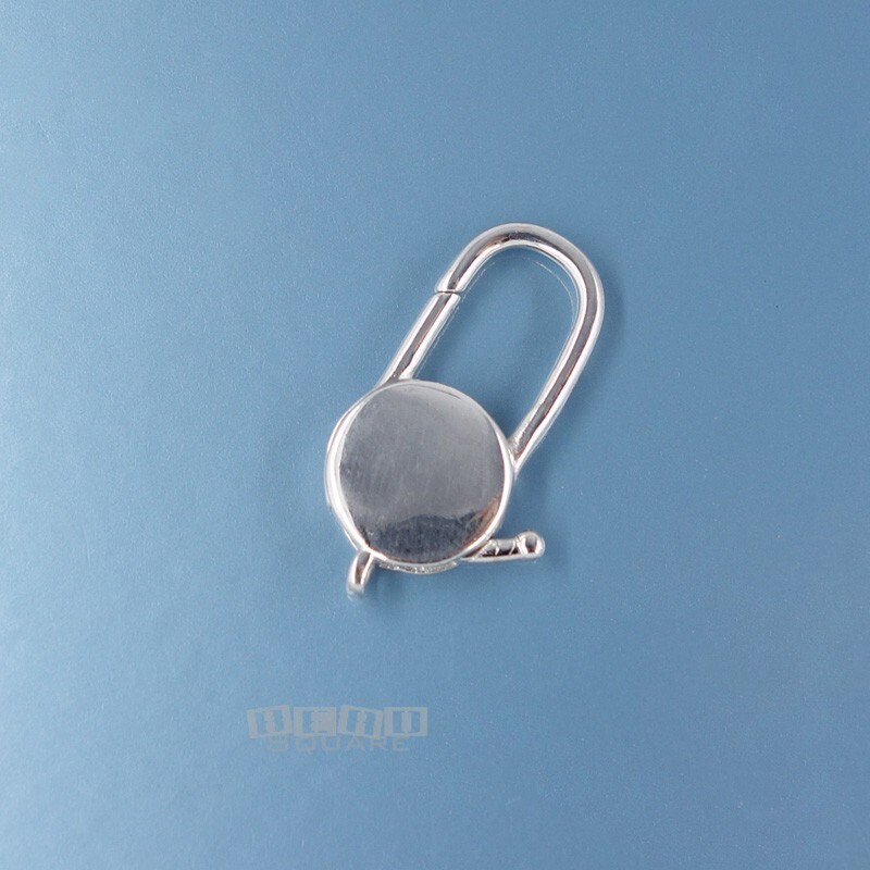 Sterling Silver Oval Lobster Claw Clasp Connector 23mm, 10.5mm Round #33216