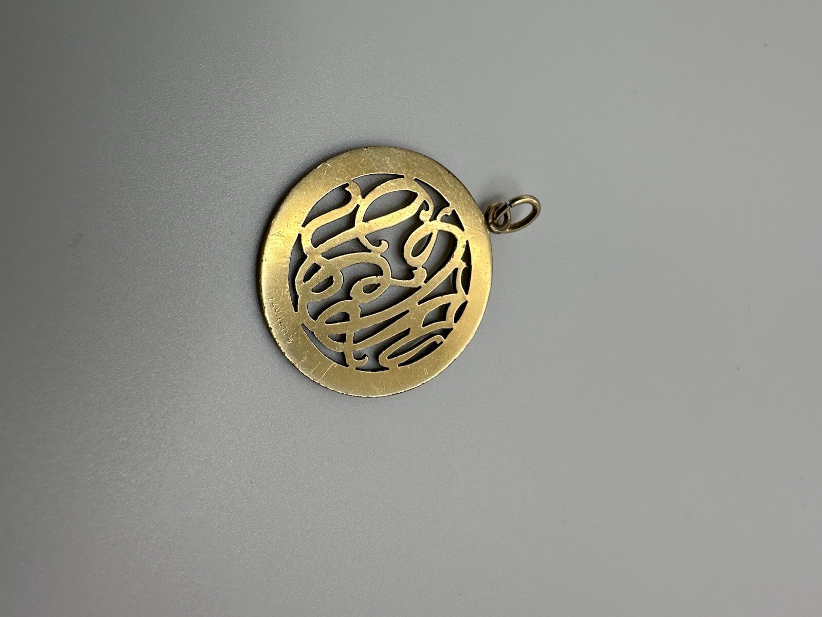 Vintage 12k GF ACP Necklace Pendant 3.6cm JB12