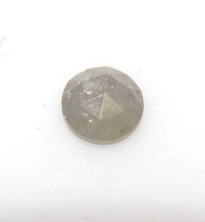0.66Cts Rose Cut Diamond Natural Real Gray Color 5.30-5.36×2.51 MM