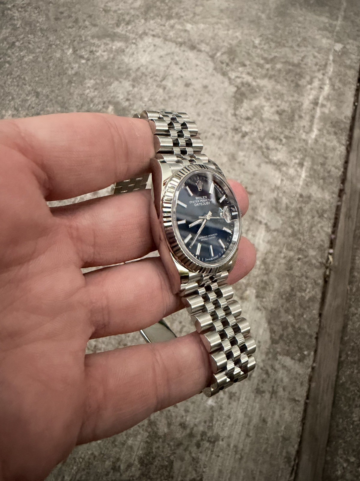 Rolex Datejust 36 126234 Blue Dial Fluted Jubilee Bracelet – Box, RSC Card