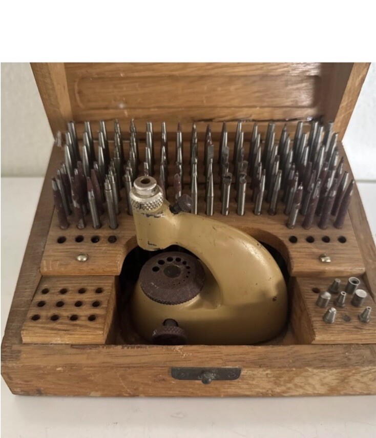 Antique Watchmaker Set Made In Switzerland As pictured