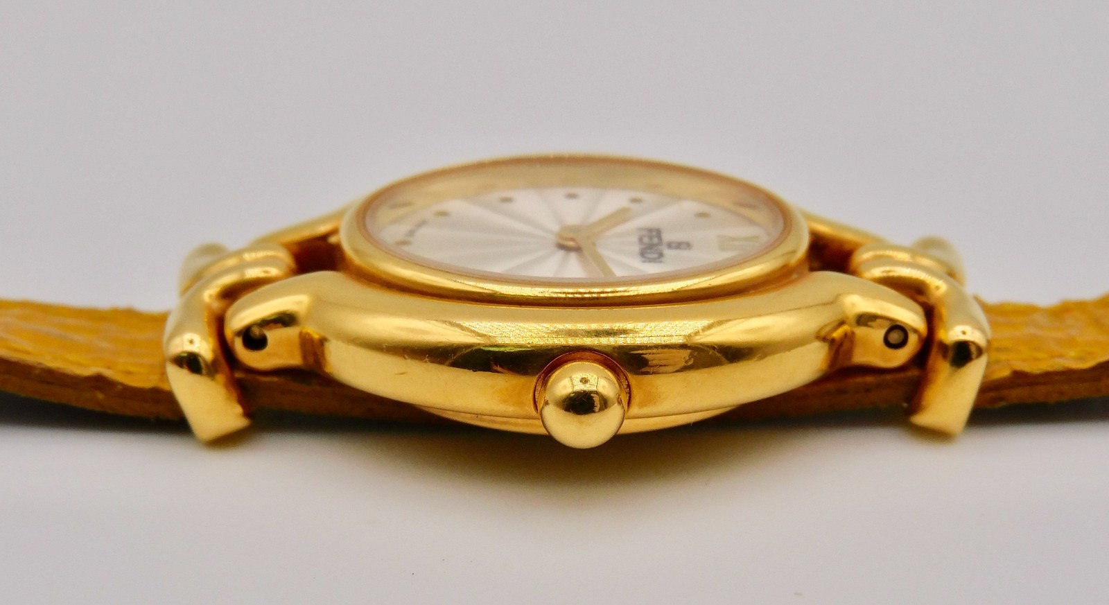FENDI 640L Color Change Belt Gold Quartz Womens Watch in Box