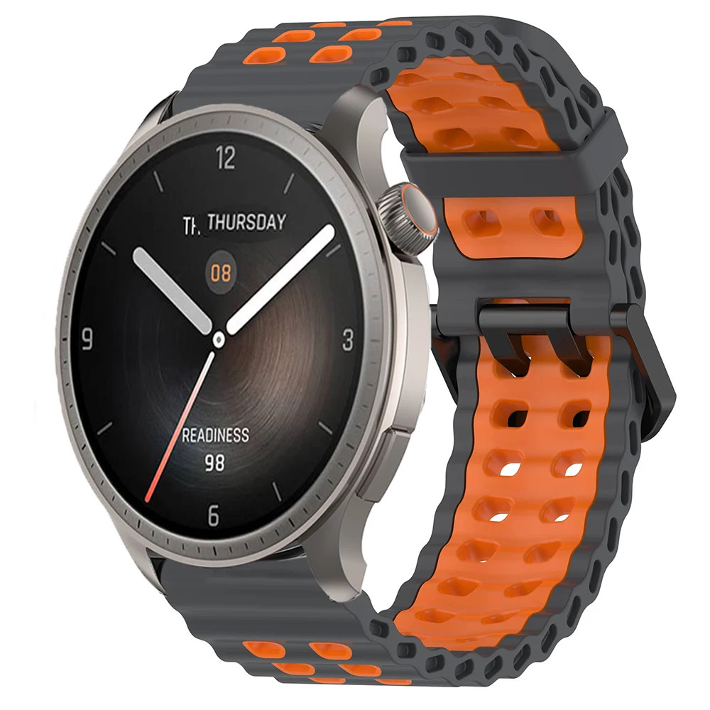 22mm Silicone Strap for Amazfit Balance 2 1 Bip 6 5/GTR 4 3 Pro/Huawei 46mm Band