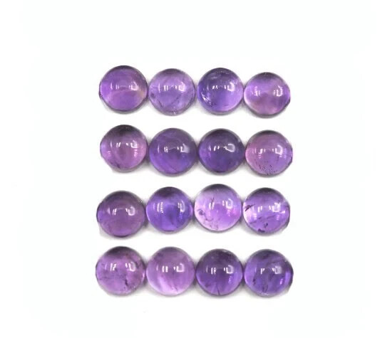 Amethyst Cabs Round 5mm Approximately 8.87 Carat, 16 Pieces (GTG-AM-46)