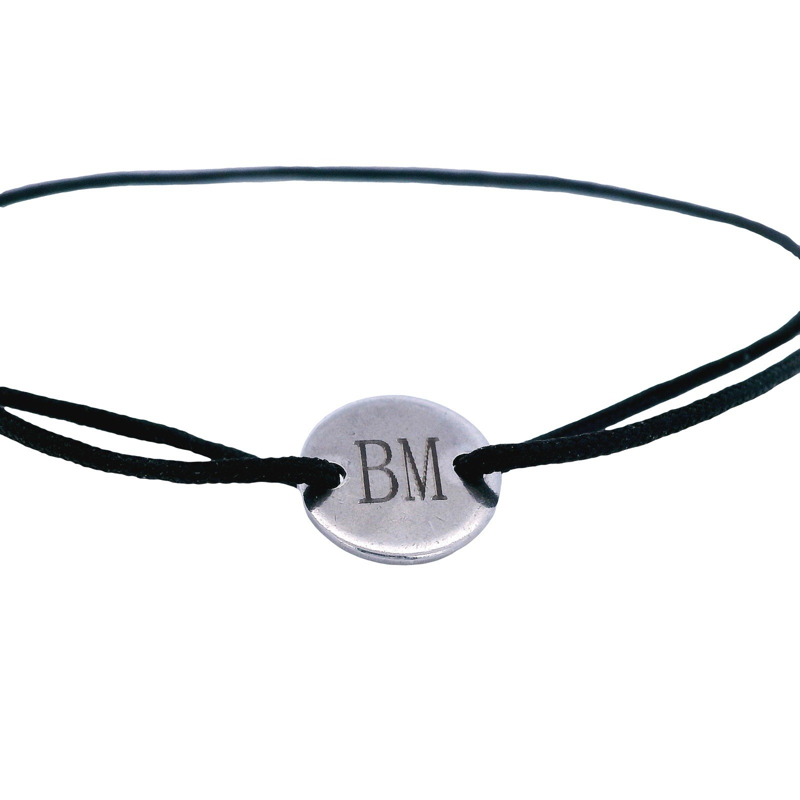 Custom Engraved Adjustable Thread Bracelet Red or Black String| 2 Script Letters