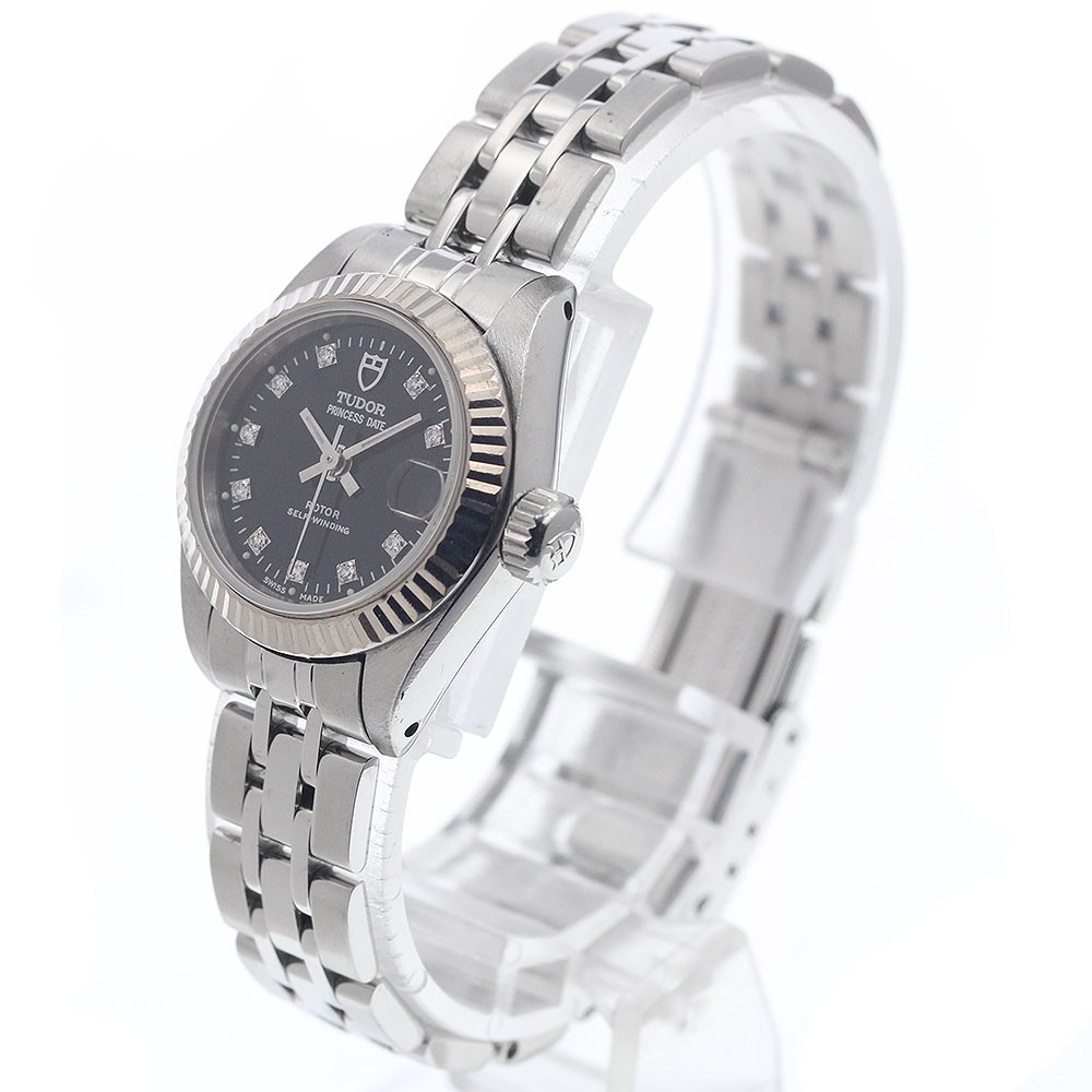 TUDOR Princess Date 92514 WG bezel 10P diamond Automatic Ladies Watch_956982
