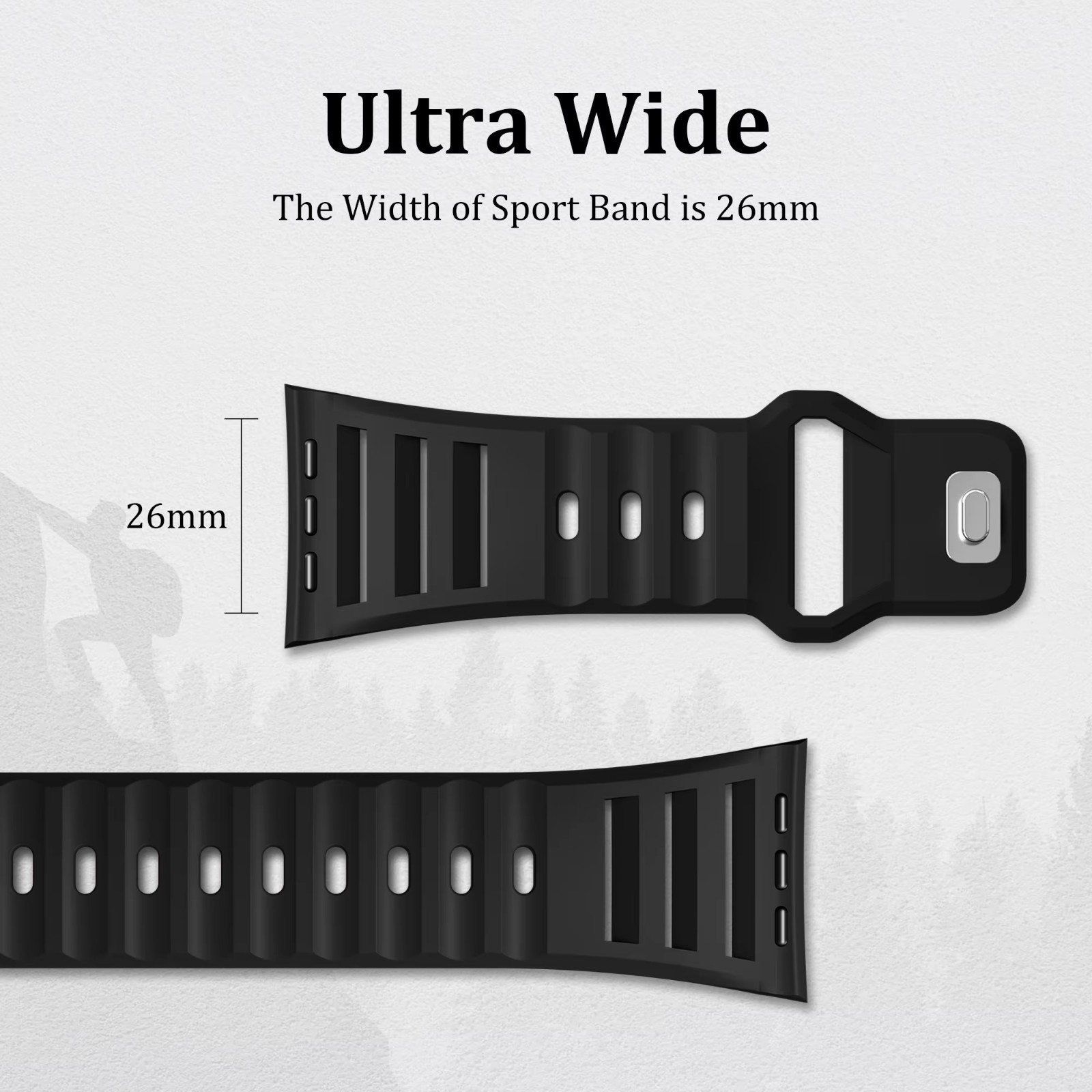 For Apple Watch Series Ultra 3 11 10 9 8 7 iWatch 49mm Silicone Sport Band Strap