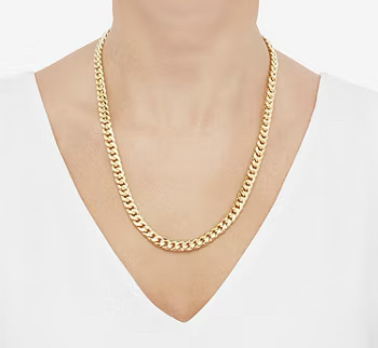 New Made In Italy Men’s Women’s 10k Gold 22 Inch Cuban Chain Necklace 7.2 mm