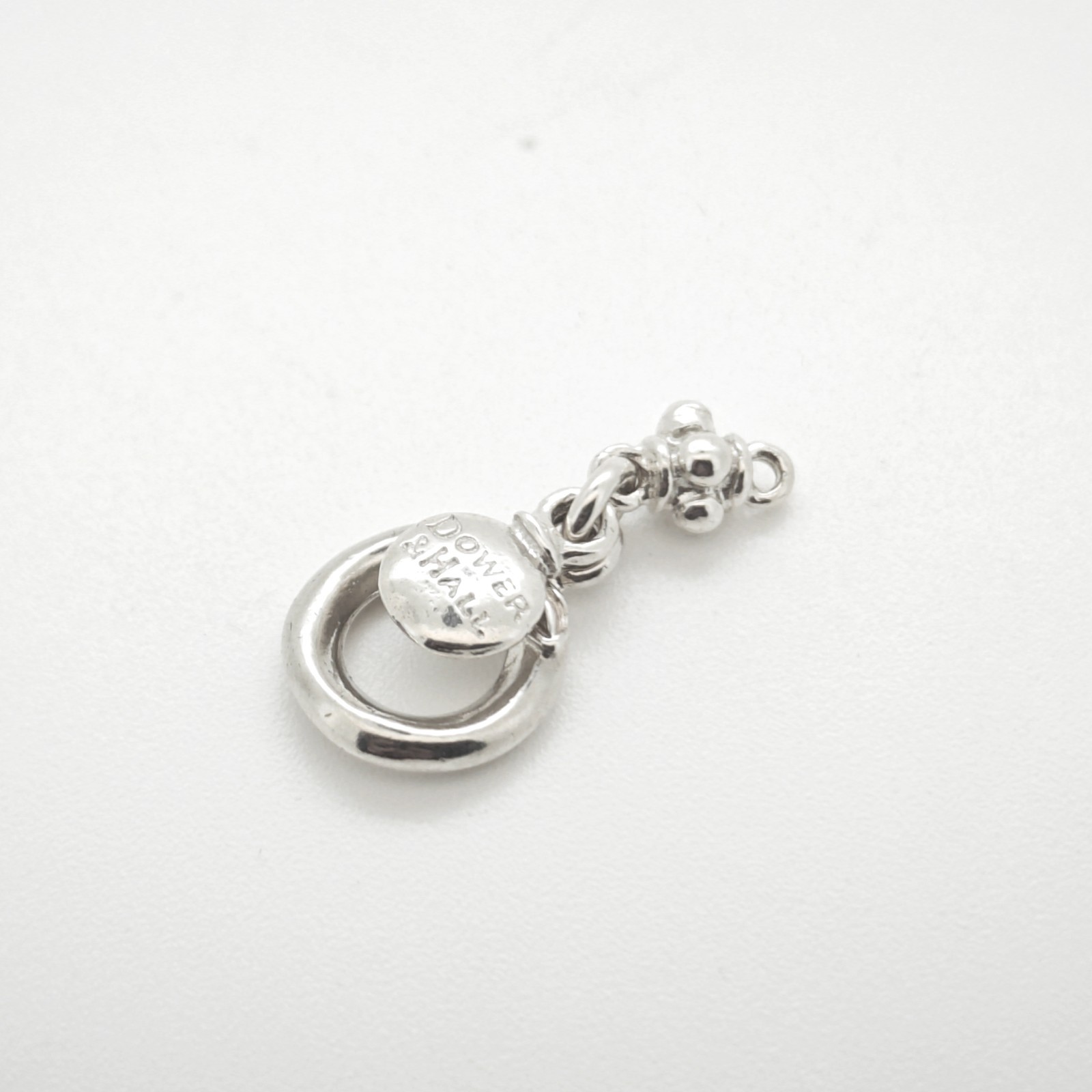 Dower & Hall Silver Charm Dangle Pendant Logo D&H Sterling Silver 925